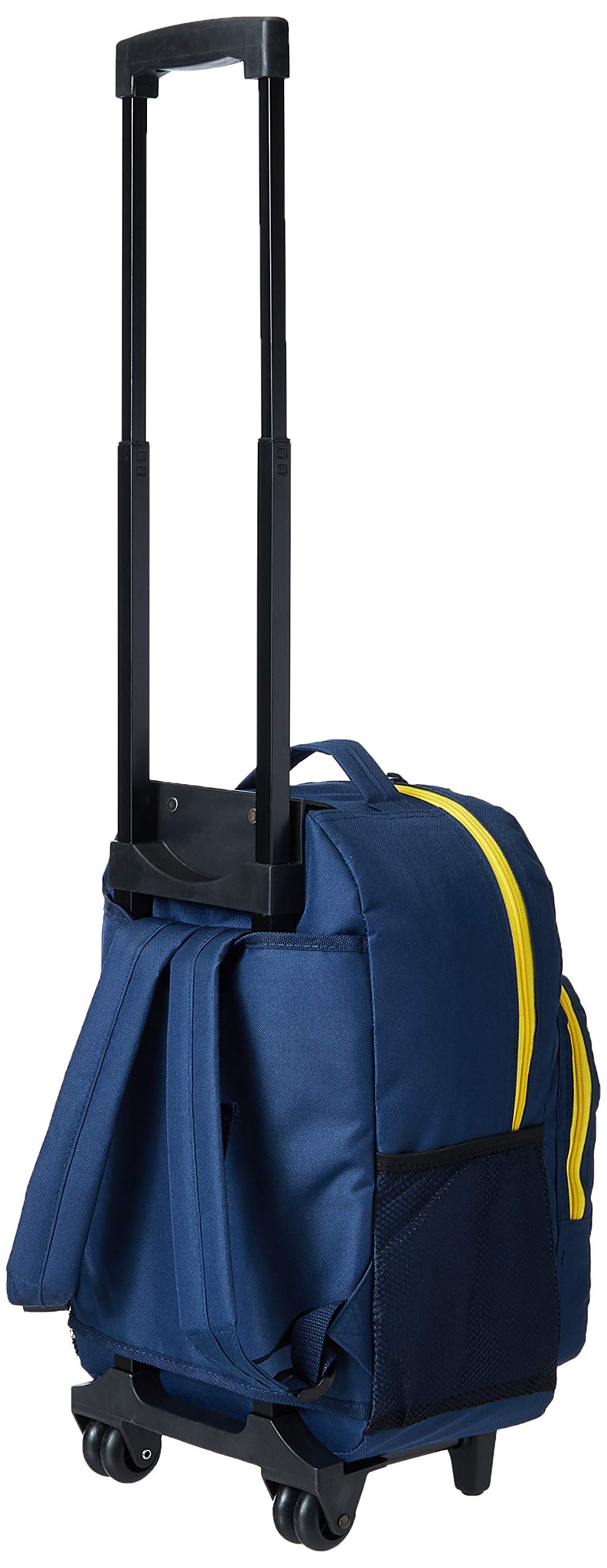 Rockland Double Handle Rolling Backpack, Navy, 17-Inch