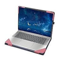 for Dell Inspiron 15 3535 Laptop Case 15.6 inch Inspiron 15 3530 Notebook PU Leather Case Accessories (Pink)
