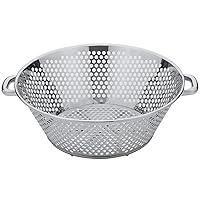 Sanpo Sangyo 09907370 Strainer Silver 17.7 inches (45 cm) Fried Colander, Flat Bottom Pipe Handle
