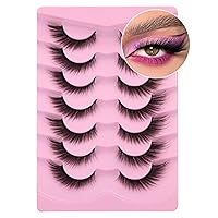 Fox Eye Lashes Wispy Cat Eye False Eyelashes Natural Look 15mm Angel Wing Lashes that Look Like Extensions Fluffy Mink Lash Pack