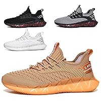 Men Women Walking Trainers Light Running Breathable Tennis Casual Gym Slip On Blade Shoes Fashion Sneakers Comfortable Athletic Fitness Sport Shoes for Jogging