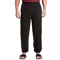 Harbor Bay by DXL Men's Big and Tall Cinched-Hem Jersey Pants