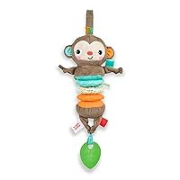Bright Starts Pull, Play & Boogie Musical Activity Toy for Stroller - Monkey - Unisex, Newborn +