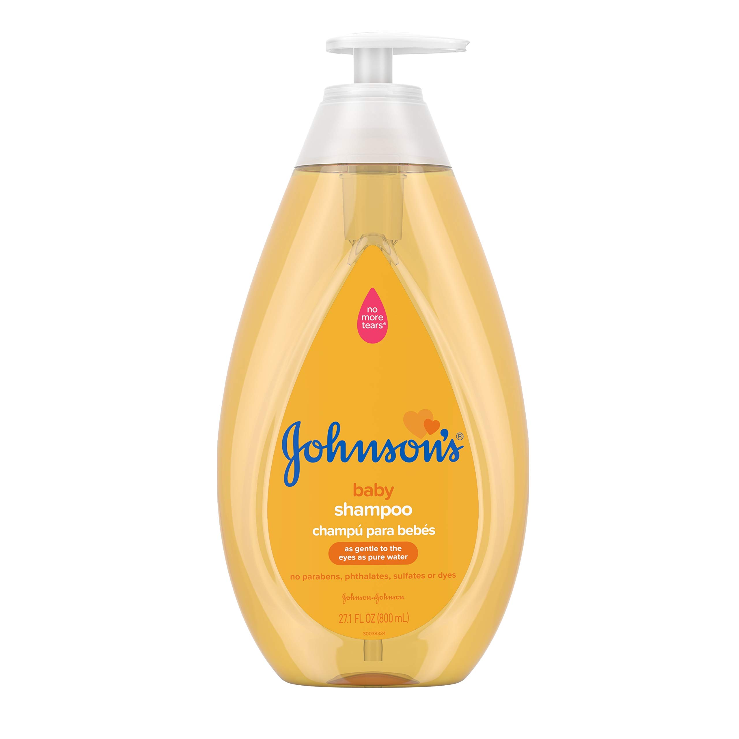 Johnson's Baby Shampoo with Tear-Free Formula, Shampoo for Baby's Delicate Scalp & Skin, Gently Washes Away Dirt & Germs, Paraben-, Phthalate-, Sulfate- & Dye-Free, 27.1 fl. oz