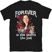 in Loving Memory Family Loss Custom Photo Upload Picture Memorial Gift Tshirt, R.I.P. Shirt, Rest in Peace, Personalized Name Year Multicolor