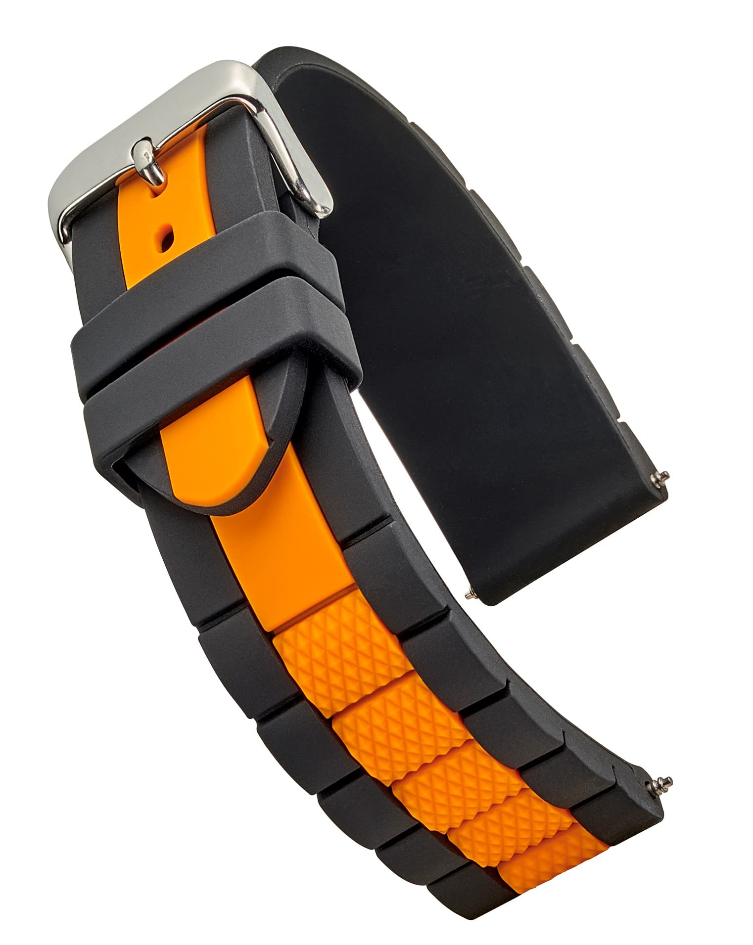 ALPINE Silicone sporty waterproof watch band - Sizes 20mm, 22mm & 24mm