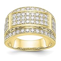 10k Gold Lab Grown Diamond Si1 Si2 G H I Mens Band Jewelry Gifts for Men