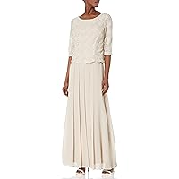 Le Bos Women's Embroidered Pleated Long Dress
