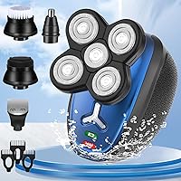 Head Shaver for Bald Men,5 in 1 Bald Head Shavers for Men Cordless, Waterproof Wet/Dry 5 Head Mens Electric Razor for Head Face Shaving, USB Mans Grooming Kit Rechargeable,Rotary Shaver Gift for Men