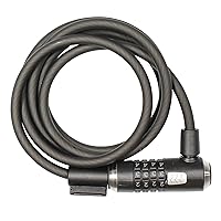 Kryptonite KryptoFlex Bike Lock Cable, 2FT/6FT/10FT Long 12mm Thick Heavy Duty Braided Steel Cable Anti-Theft Security Lock for Outdoor Equipment, Combination/Key Bike Lock