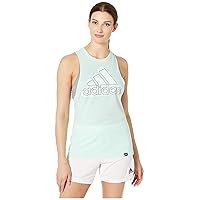 adidas Women's Tonal Badge of Sport Muscle Tee, Clear Mint, Large