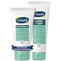 Cetaphil Acne Clearing Kit - Clarifying Acne Cream Cleanser (4. oz) & Mattifying Acne Moisturizer (3oz) with Salicylic Acid, Deep Clean, Hydrate and Treat Sesitive Acne Prone Skin, Mother's Day Gifts