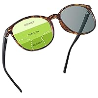 Progressive Multifocal Presbyopic Glasses, Photochromic Gray Sunglasses
