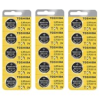 Toshiba CR2016 3 Volt Lithium Coin Battery (15 Batteries)