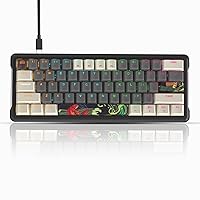 IOAOI Gaming Keyboard 60 Percent Wired 60% Mechanical Keyboard, RGB Backlit Compact 61 Keys Mini Wired Office Keyboard with RED Switch for Windows Laptop PC Mac