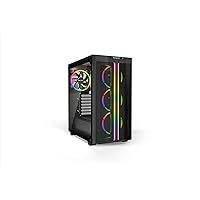be quiet! Pure Base 500 FX ATX Midi Tower PC case | ARGB | 4 Pre-Installed Light Wings PWM Fans | Tempered Glass Window | Black | BGW43