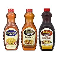 Blackburn Syrup Variety 3 Pack - Original, Butter Pecan, and Butter Maple - Bundled with Louisiana Pantry Sticker