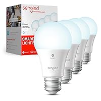 Alexa Light Bulb, S1 Auto Pairing with Alexa Devices, Smart Light Bulbs that Work with Alexa, Bluetooth Mesh Smart Home Lighting, Daylight 5000K, E26 60W Equivalent, 800LM, 4-Pack