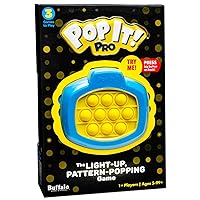 Pop It! Pro - The Original Light Up, Pattern Popping, Pop It! Game from Buffalo Games,Blue and Yellow
