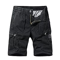 Mens Cargo Shorts Casual Summer Bottoms Big and Tall Relaxed Fit Outdoor Work Shorts Lightweight with Multi Pockets