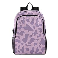 ALAZA Purple Cow Spot Hiking Backpack Packable Lightweight Waterproof Dayback Foldable Shoulder Bag for Men Women Travel Camping Sports Outdoor