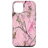 iPhone 13 Pink Hunting Camo Mossy Leaves Oak Tree Duck Hunter Pattern Case