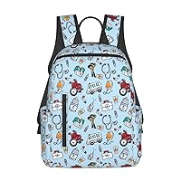 Cartoon Tools Print Large-Capacity Backpack, Simple And Lightweight Casual Backpack, Travel Backpacks