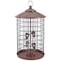 Squirrel-X Grande Squirrel Proof Bird Feeder, Catch Tray, 4 Feeding Stations, 2.9 lb Seed Capacity