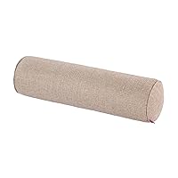 Cotton Solid Neck Pillows Long Pillow Large Cylindrical Bed Bolster Pillows Cylindrical Washable Pillow (Linen, L)
