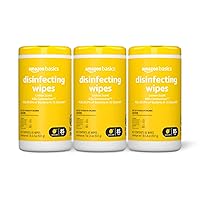 Disinfecting Wipes, Lemon Scent, for Sanitizing, Cleaning & Deodorizing, 255 Count (3 Packs of 85)