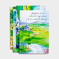 DaySpring - Baptism - Step of Faith - King James Version - 4 Design Assortment with Scripture - 12 Boxed Cards & Envelopes (J1032)