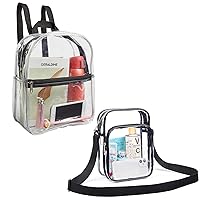 Stadium Approved Clear Mini Backpack,Clear Bag Stadium Approved,Clear Crossbody Purse Bag for women and men