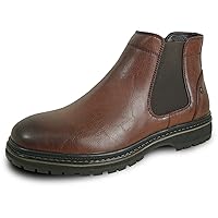 bravo! Men Waterproof Fall Boot MASON Chelsea Boot with Double Gore Black and Brown