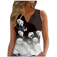 Tank Top for Women Summer Casual Tanks Sexy V-Neck Sleeveless Shirts Woman Graphic Tees Loose Basic Beach Tops