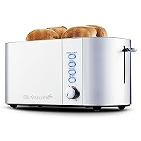 Elite Gourmet ECT4123 Long Slot 4 Slice Toaster, 6 Toast Shade Settings, Bagel, Defrost & Cancel Functions, Extra Wide 1.5