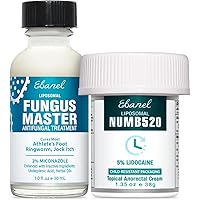 Ebanel Bundle of Fungus Treatment 1 Oz, and Lidocaine Numbing Cream