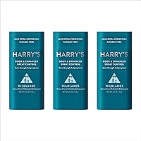 Harry's Extra-Strength Antiperspirant - Odor & Enhanced Sweat Control Antiperspirant for Men - Wildlands, 2.5 oz, Pack of 3