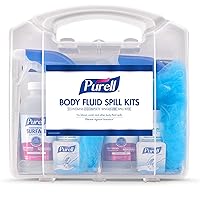 PURELL Body Fluid Spill Kit in Clam Shell Carrier, 2 Spill Kit Uses per Clamshell (Pack of 1)- 3841-08-CLMS