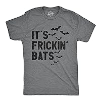 Mens Its Frickin Bats T Shirt Funny Halloween Spooky Season Bat Lovers Tee for Guys