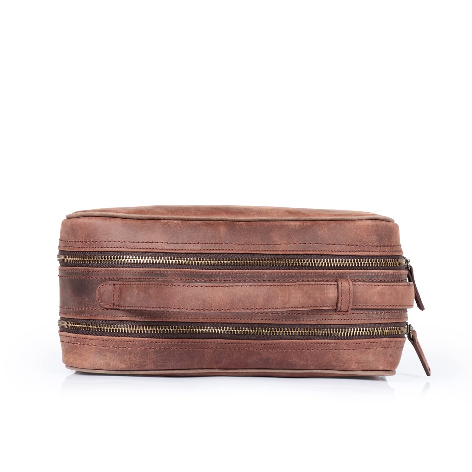 Londo Two Compartment Genuine Leather Travel Bag - Unisex (Brown)