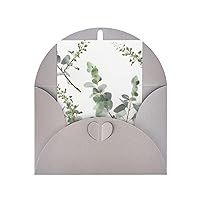 White Natural Greenery Twig print Greeting Cards Invitation Cards With Envelopes Half-Fold Cardstock Paper For Weddings Birthday Party 4 X 6 Inch
