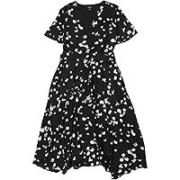 Alfani Womens 2-Tone Wrap Dress, Black, 8