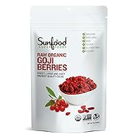 Organic Goji Berries | 1 Lb. Bag | Naturally Sun-Dried, Chewy Texture | No Additives or Sweeteners | 100% Pure Single Ingredient Product | Non-GMO, Vegan