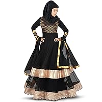 Women's Eid Occasion and Party Muslim Abaya Party Dress in Black