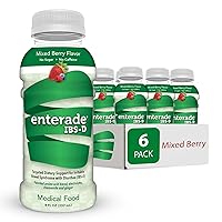 IBS-D, Beverage for IBS Relief of Symptoms from Irritable Bowel Syndrome with Diarrhea (IBS-D), Mixed Berry (6 Bottles, 8 oz Each)