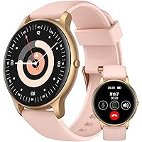AGPTEK Smart Watch, Genuine Japanese Product, Round Type, Call Function, Heart Rate, Smart Watch for Women, 1.32 in Wristwatch, Sleep, Pedometer, Incoming Call Notifications (Ringtone and Vibration),