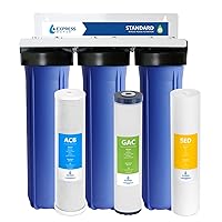 Express Water Iron Filter Whole House Water Filter System, 3 Stage Water Filtration System - Iron Water Filter, Sediment, Carbon - Reduces Iron, Manganese, Chlorine, Taste - Iron Filter For Well Water
