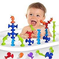 Suction Cup Bath Toys for Toddlers,25 pcs Sensory Suction Bath Time Toys for Toddlers 1 2 3 4 5 6+Years Old,No Hole Bath Toys for Boys Girls Birthday,Party,Thanksgiving Day Toys Gifts