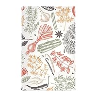 Dish Tea Towels Mexicana Spices Plant Leaves Beige Microfiber Towels Kitchen Cotton Terry Kitchen Towels Kitchen Hand Towels Coffee Accessories Quick Dry Coffee 28x18in 4PCS