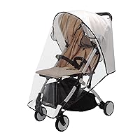 BEMECE Baby Stroller Rain Cover, Universal Stroller Accessory - Waterproof Windproof Travel Weather Shield Thick & Durable Protect from Dust and Snow with Breathable Ventilation Mesh Clear Visibility